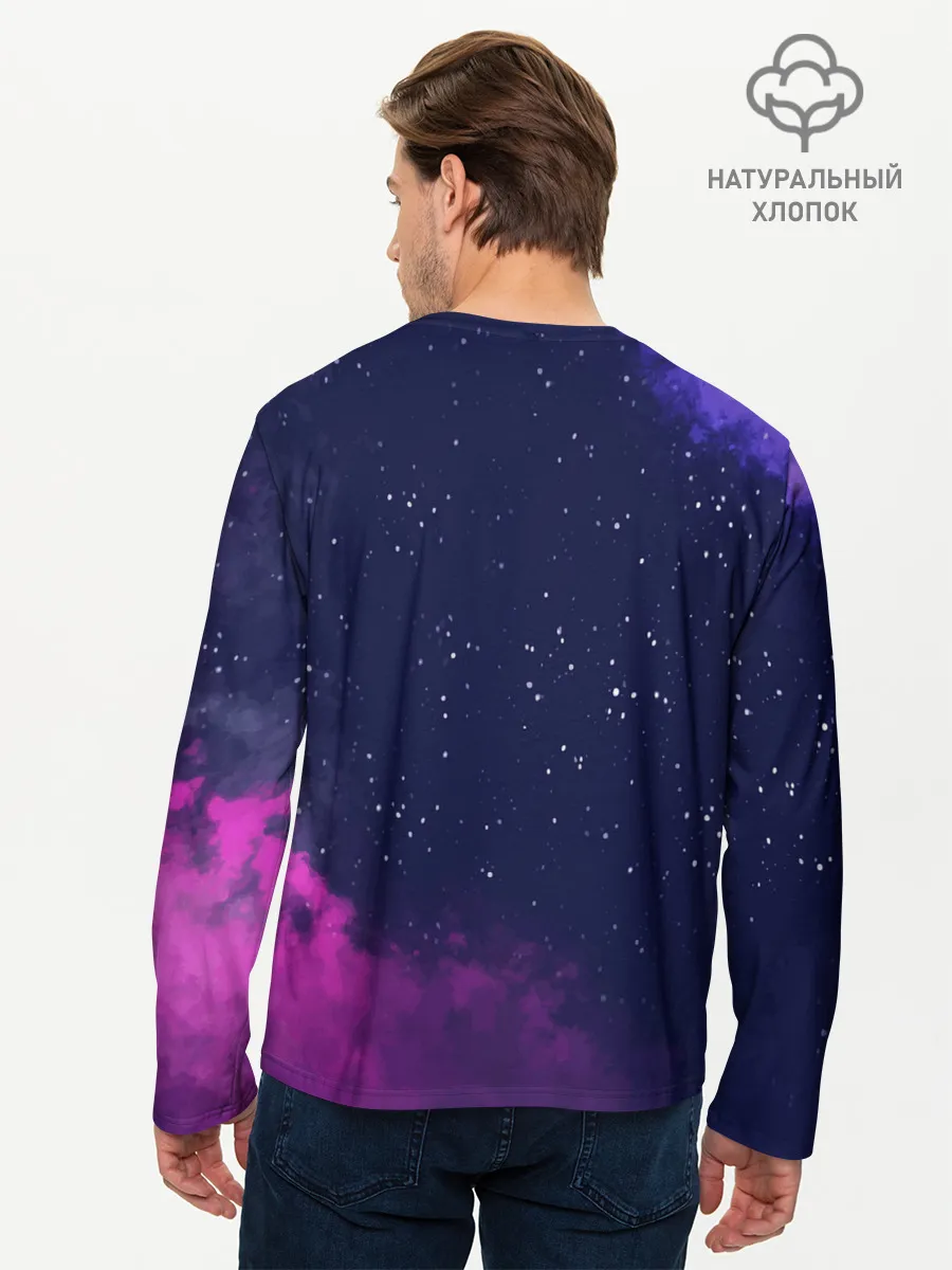 Мужской лонгслив базовый / Ламы фортнайт в космосе