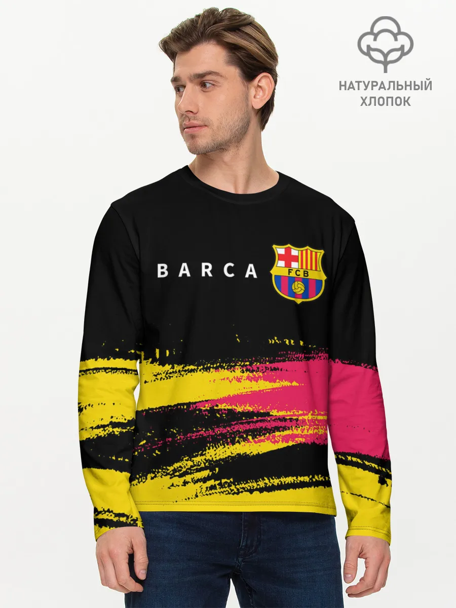 Мужской лонгслив базовый / BARCELONA / БАРСЕЛОНА