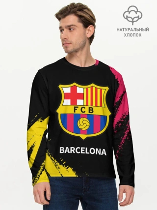 Мужской лонгслив базовый / BARCELONA / БАРСЕЛОНА