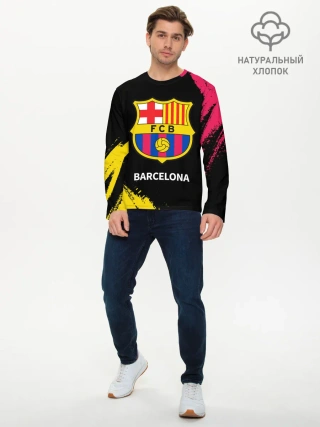 Мужской лонгслив базовый / BARCELONA / БАРСЕЛОНА