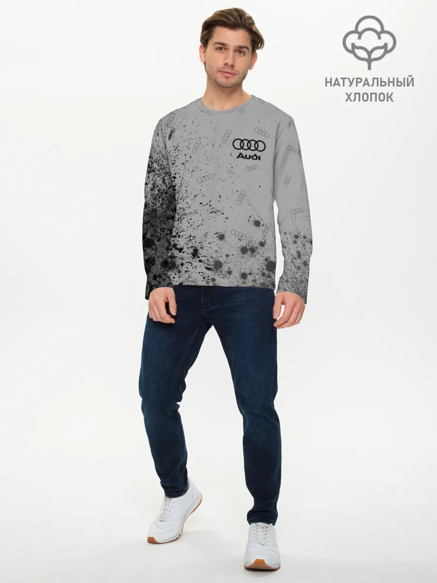 Мужской лонгслив базовый / AUDI / АУДИ