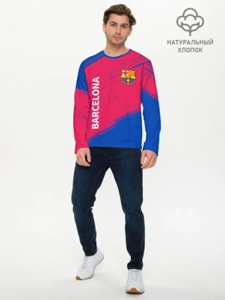 Мужской лонгслив базовый / BARCELONA / БАРСЕЛОНА