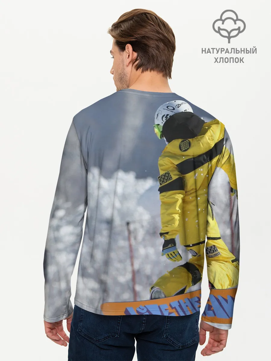 Мужской лонгслив базовый / сноубордист