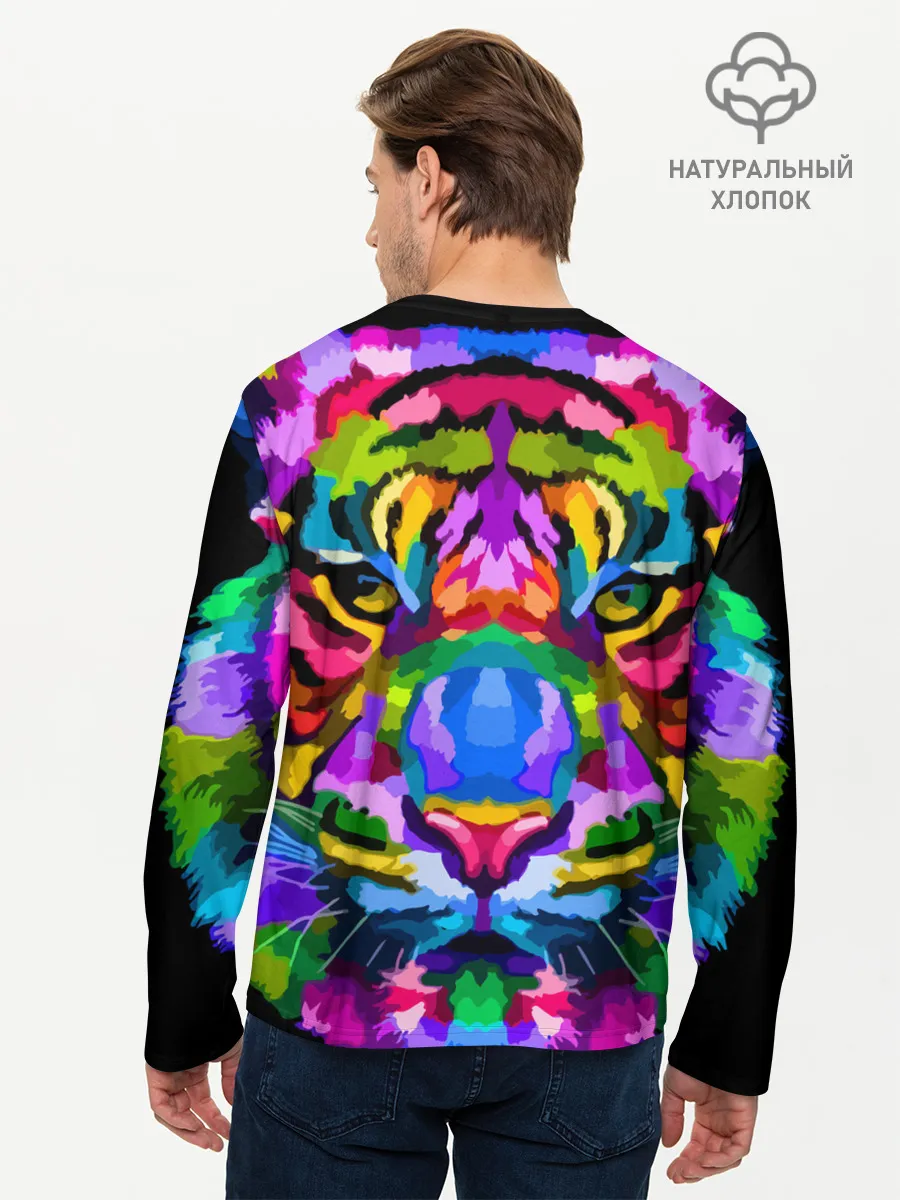 Мужской лонгслив базовый / Neon tiger