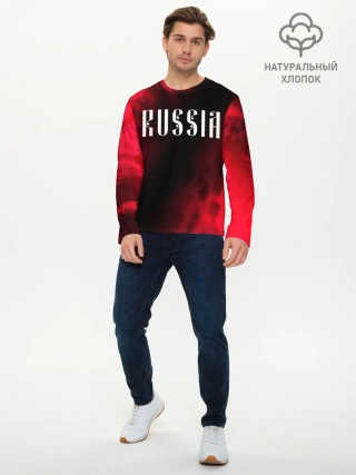 Мужской лонгслив базовый / RUSSIA / РОССИЯ