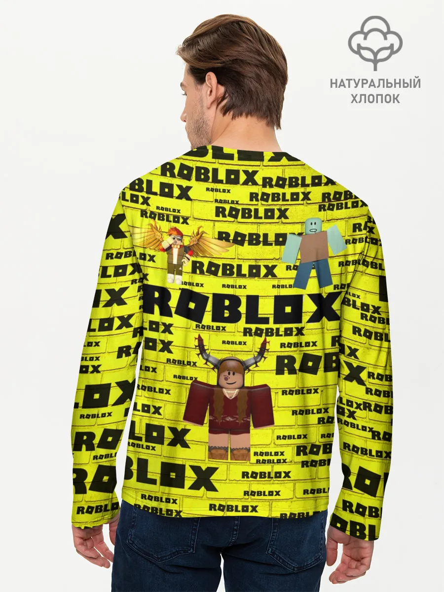 Мужской лонгслив базовый / роблокс