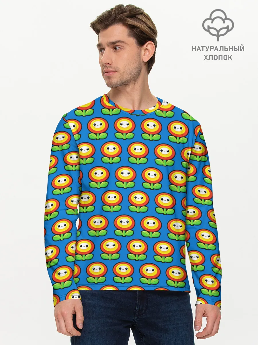 Мужской лонгслив базовый / Super Mario