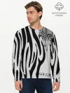 Мужской лонгслив базовый / Zebra
