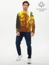 Мужской лонгслив базовый / Букет из осенних листьев