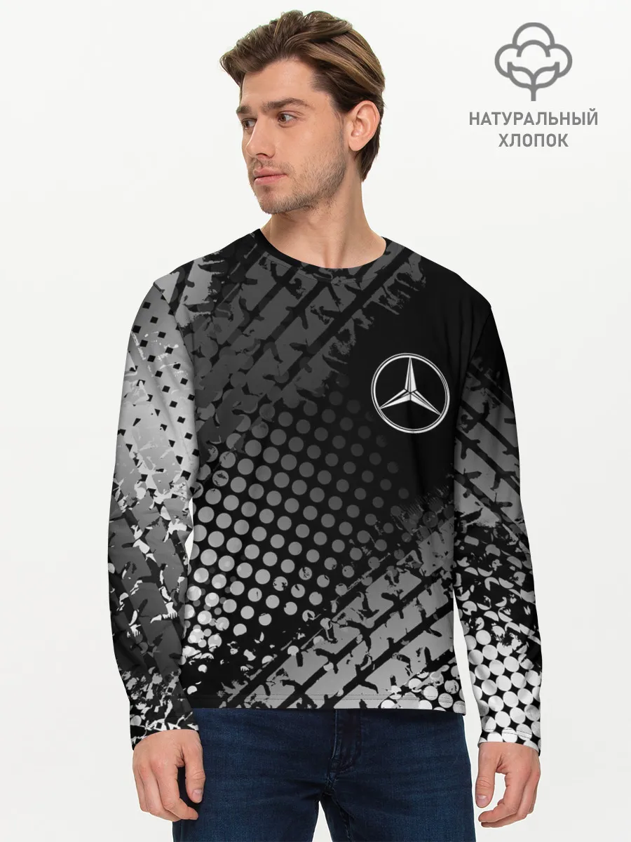 Мужской лонгслив базовый / Mercedes-Benz