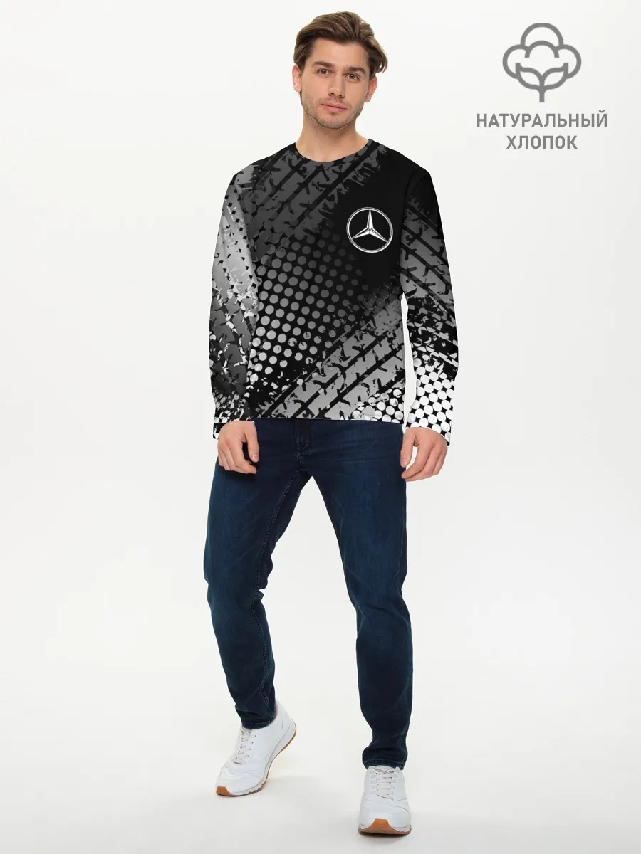 Мужской лонгслив базовый / Mercedes-Benz