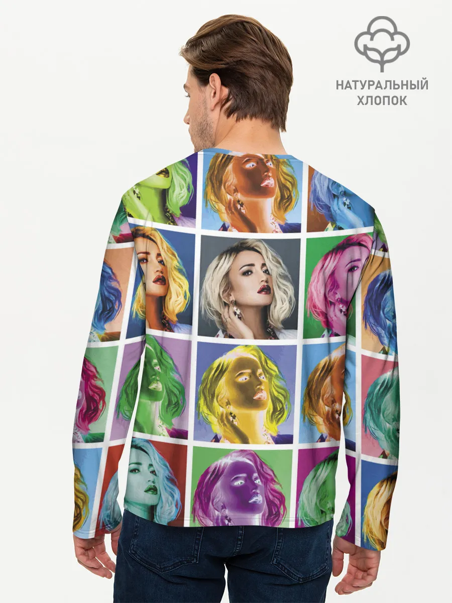 Мужской лонгслив базовый / Buzova pop-art