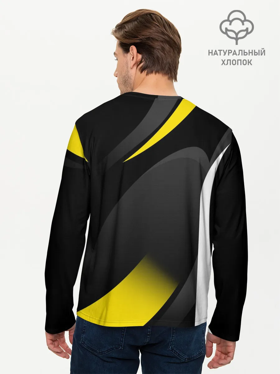 Мужской лонгслив базовый / SPORT WEAR YELLOW