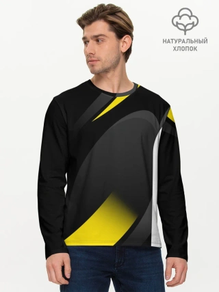 Мужской лонгслив базовый / SPORT WEAR YELLOW