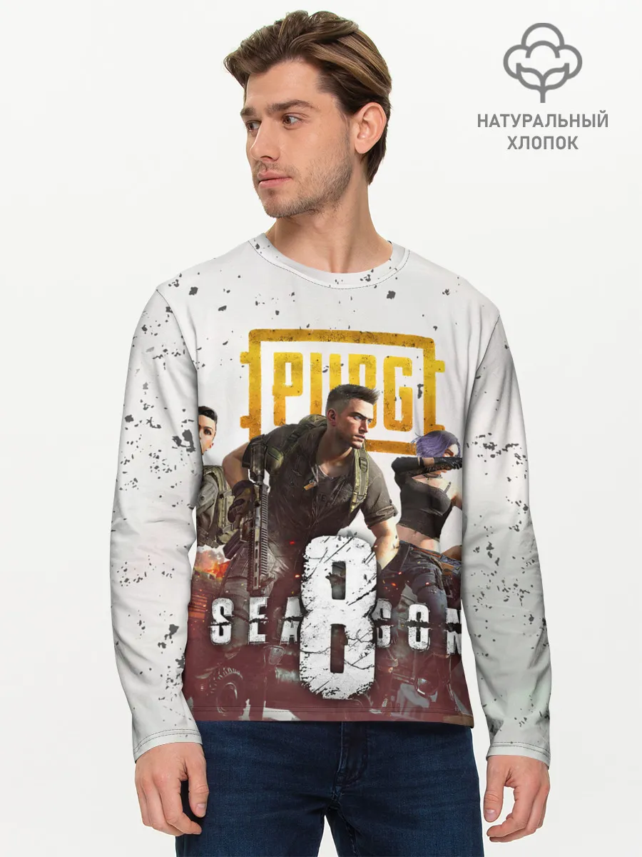 Мужской лонгслив базовый / PUBG 8 SEASON