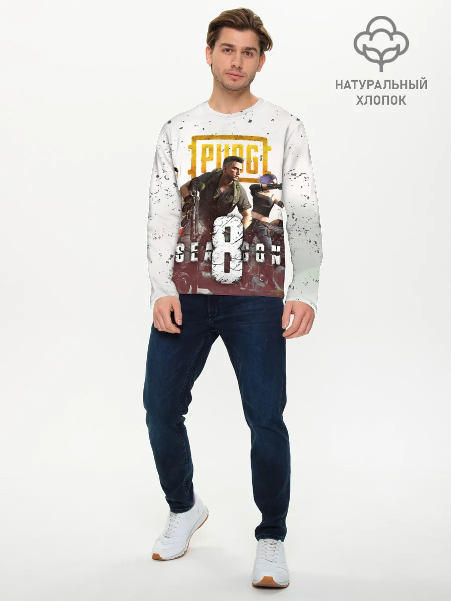 Мужской лонгслив базовый / PUBG 8 SEASON