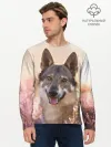 Мужской лонгслив базовый / Красивый Волк