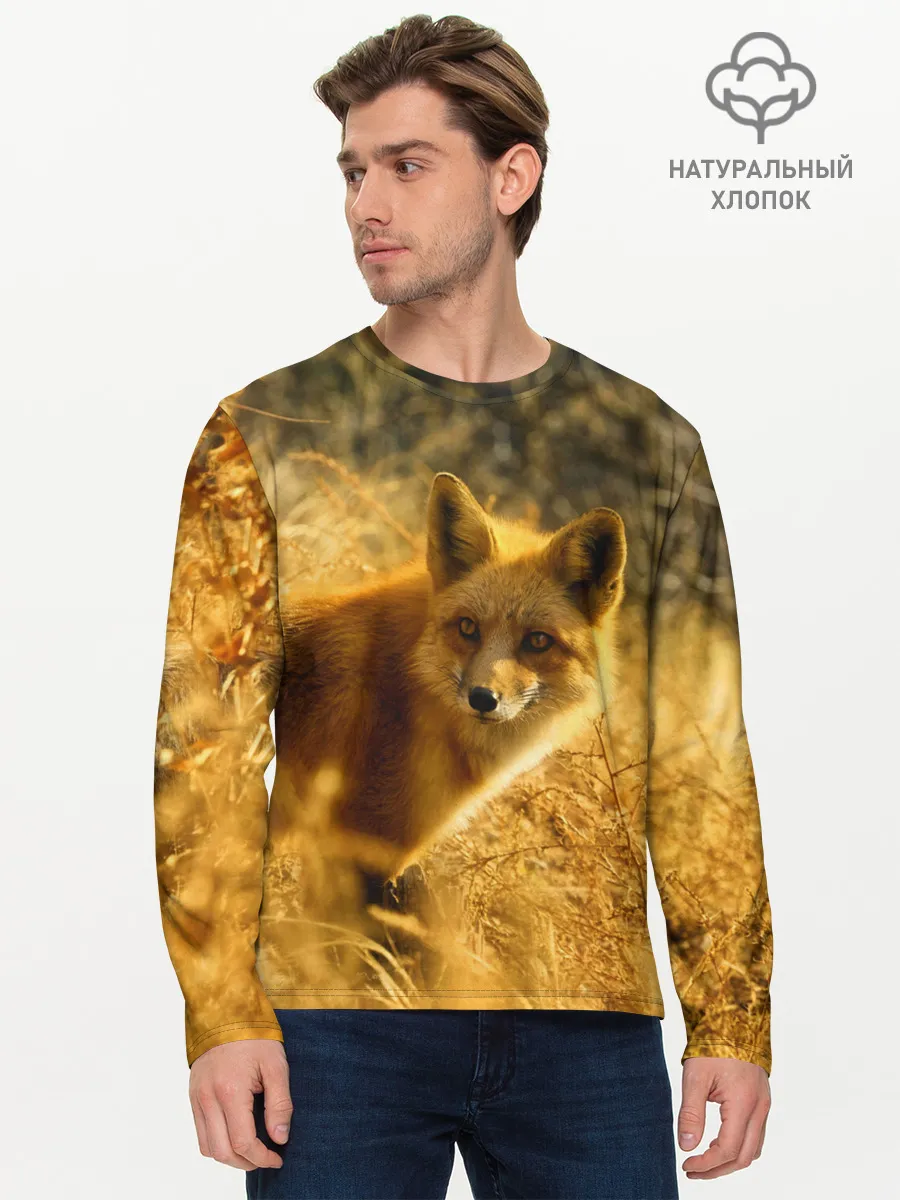 Мужской лонгслив базовый / Рыжая Лиса