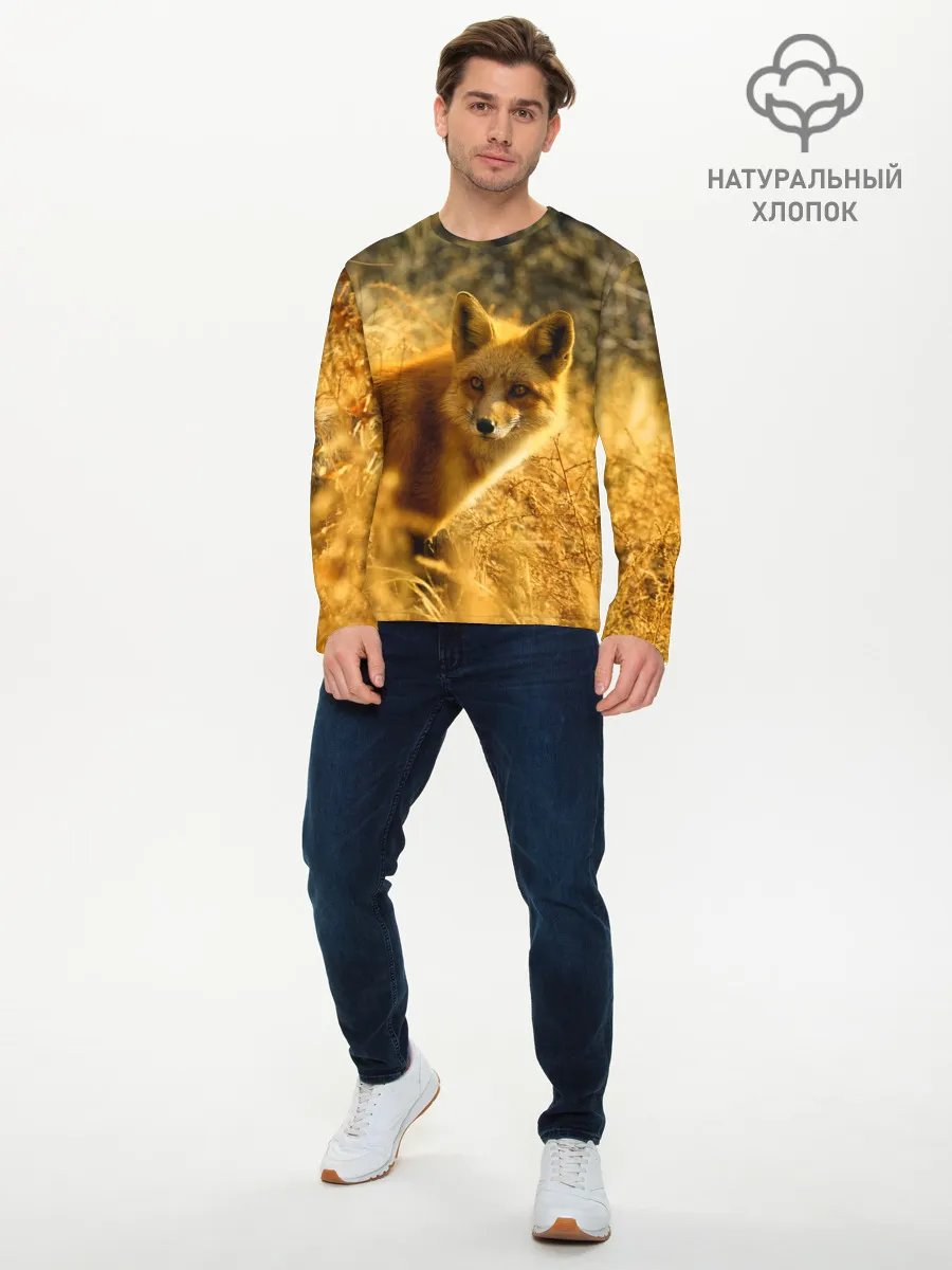 Мужской лонгслив базовый / Рыжая Лиса