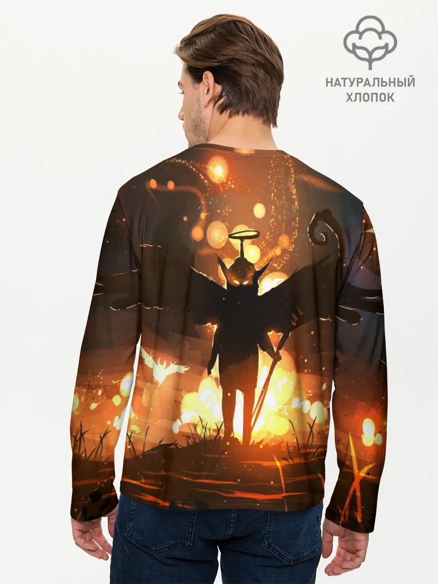 Мужской лонгслив базовый / Темный ангел ада