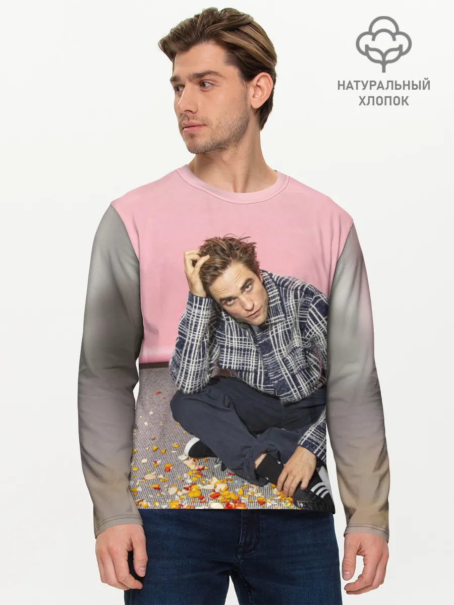 Мужской лонгслив базовый / Роберт Паттинсон