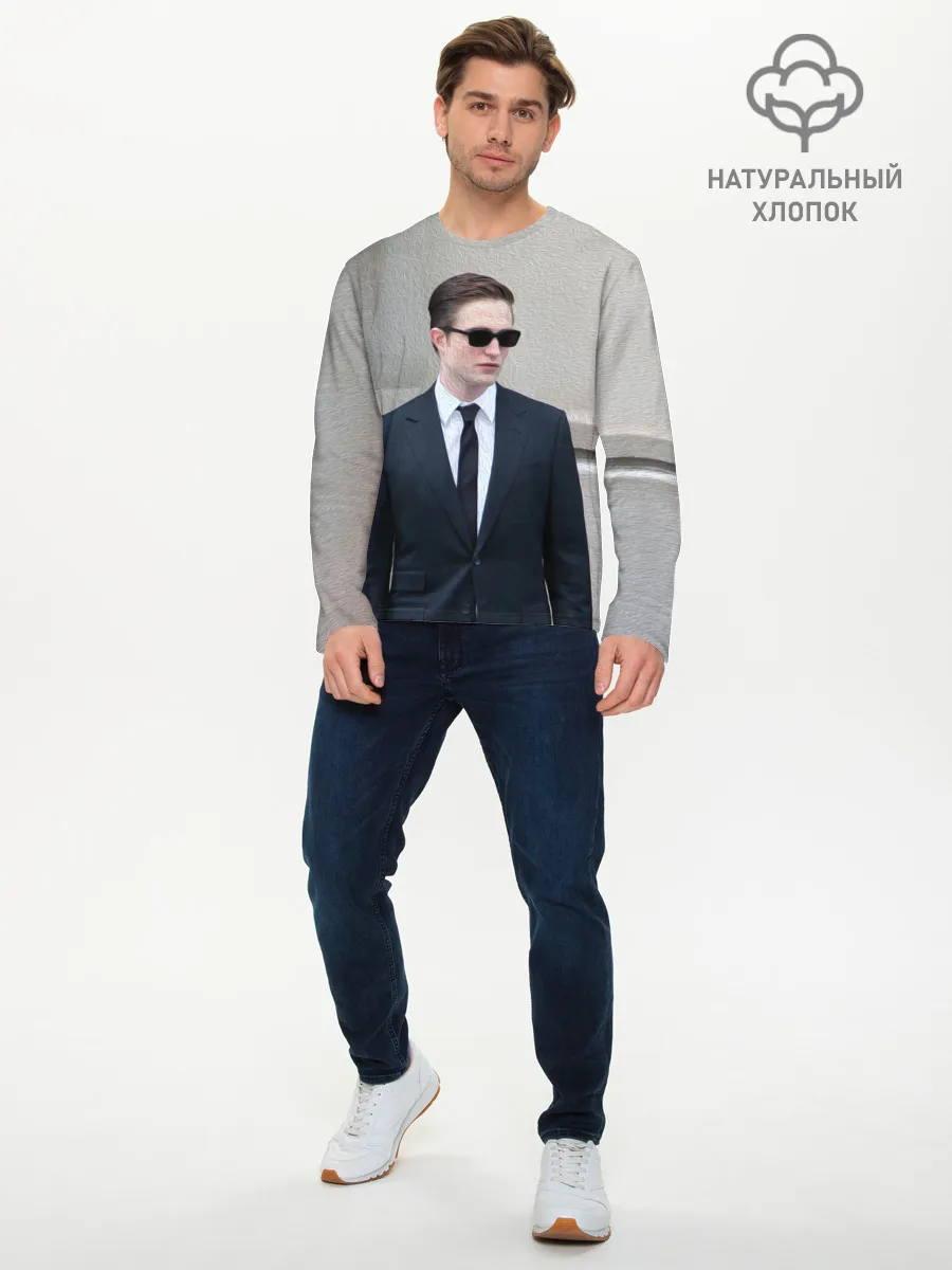 Мужской лонгслив базовый / Роберт Паттинсон