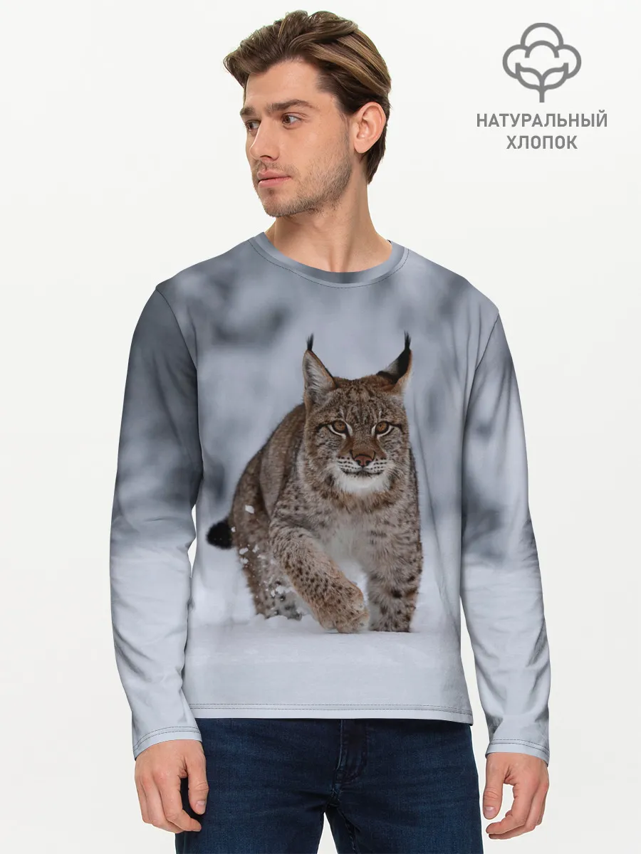 Мужской лонгслив базовый / Рысь