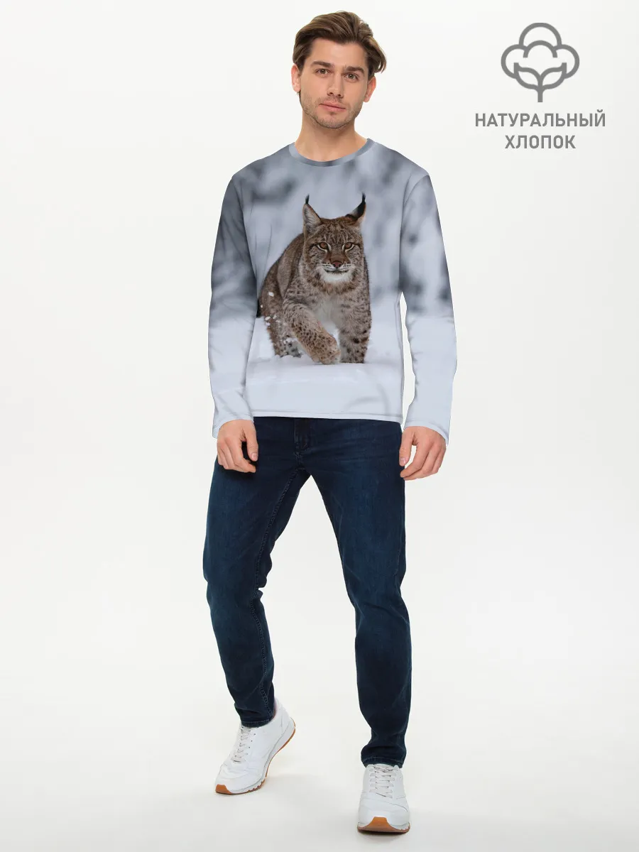 Мужской лонгслив базовый / Рысь