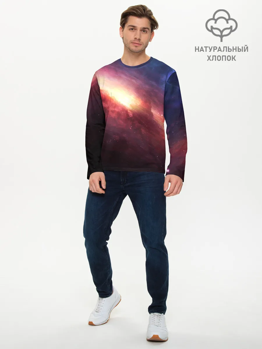 Мужской лонгслив базовый / Космос