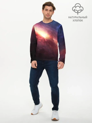 Мужской лонгслив базовый / Космос