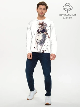 Мужской лонгслив базовый / Принцесса Мононоке