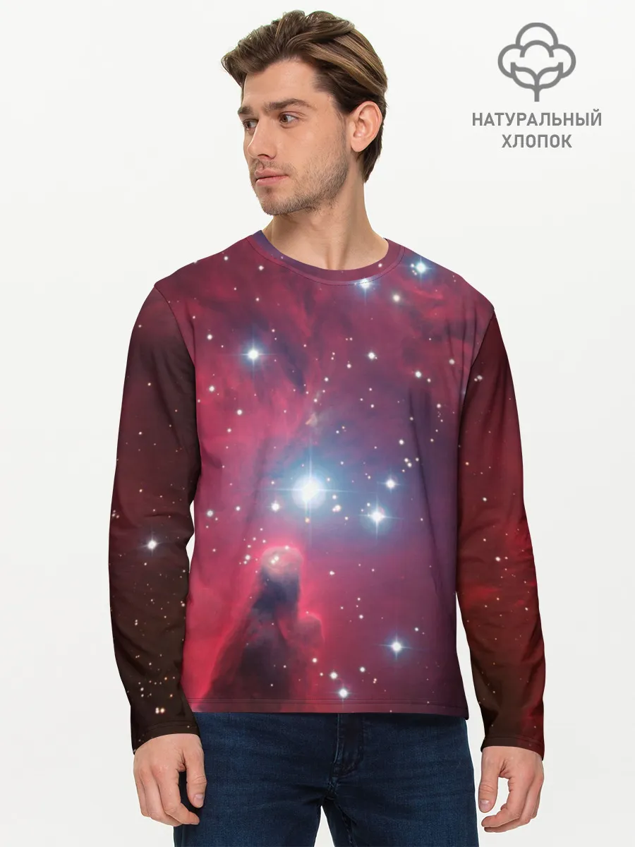Мужской лонгслив базовый / космос