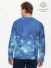 Мужской лонгслив базовый / Снежинки.