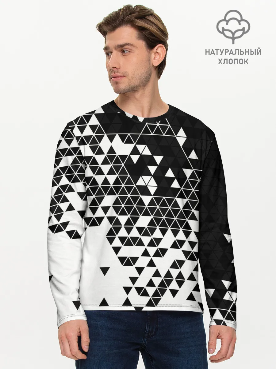 Мужской лонгслив базовый / Векторные фигуры