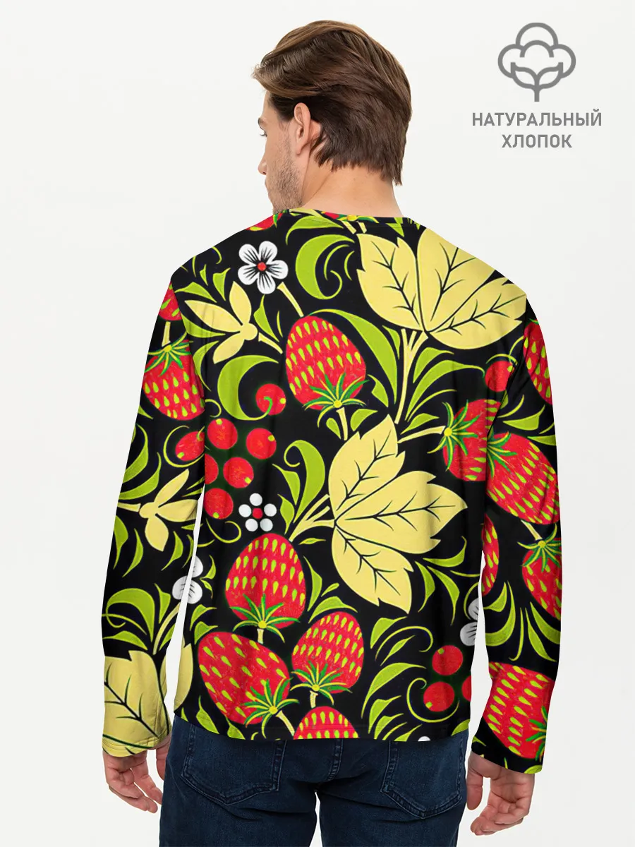 Мужской лонгслив базовый / Хохлома