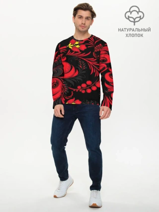 Мужской лонгслив базовый / Хохлома