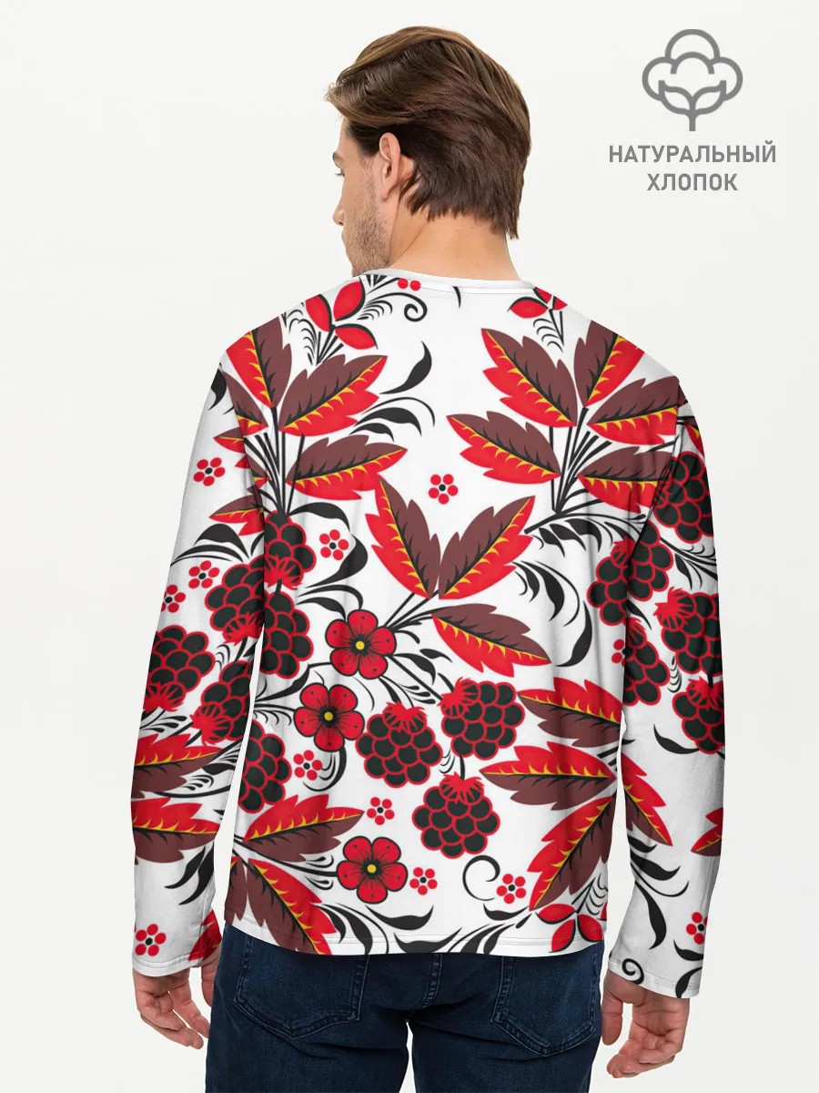 Мужской лонгслив базовый / Хохлома