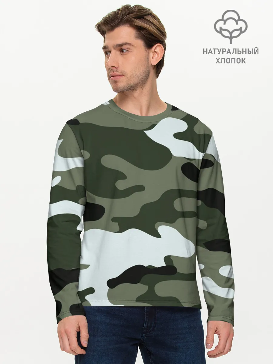 Мужской лонгслив базовый / camouflage 2