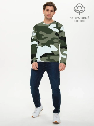 Мужской лонгслив базовый / camouflage 2