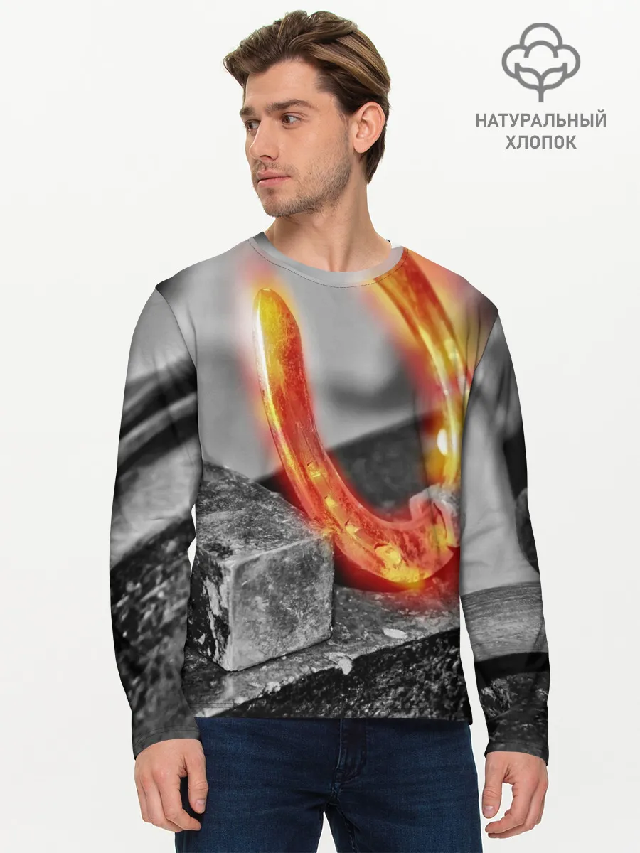 Мужской лонгслив базовый / Подкова