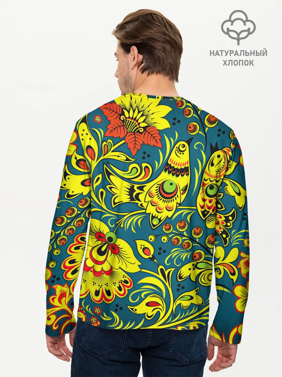 Мужской лонгслив базовый / Хохлома