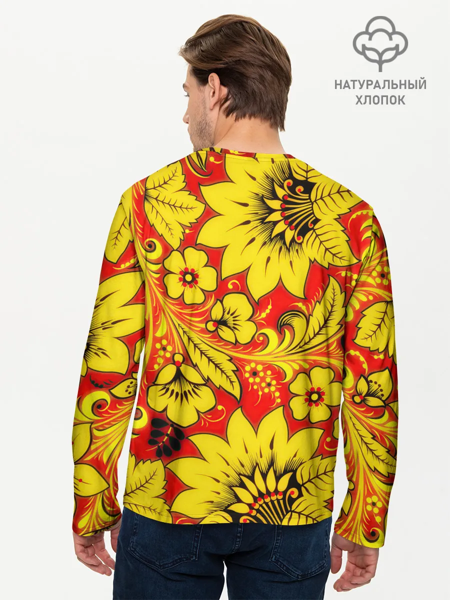 Мужской лонгслив базовый / Хохлома