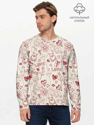 Мужской лонгслив базовый / Текстура.