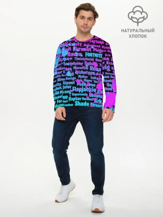 Мужской лонгслив базовый / Fortnite Names