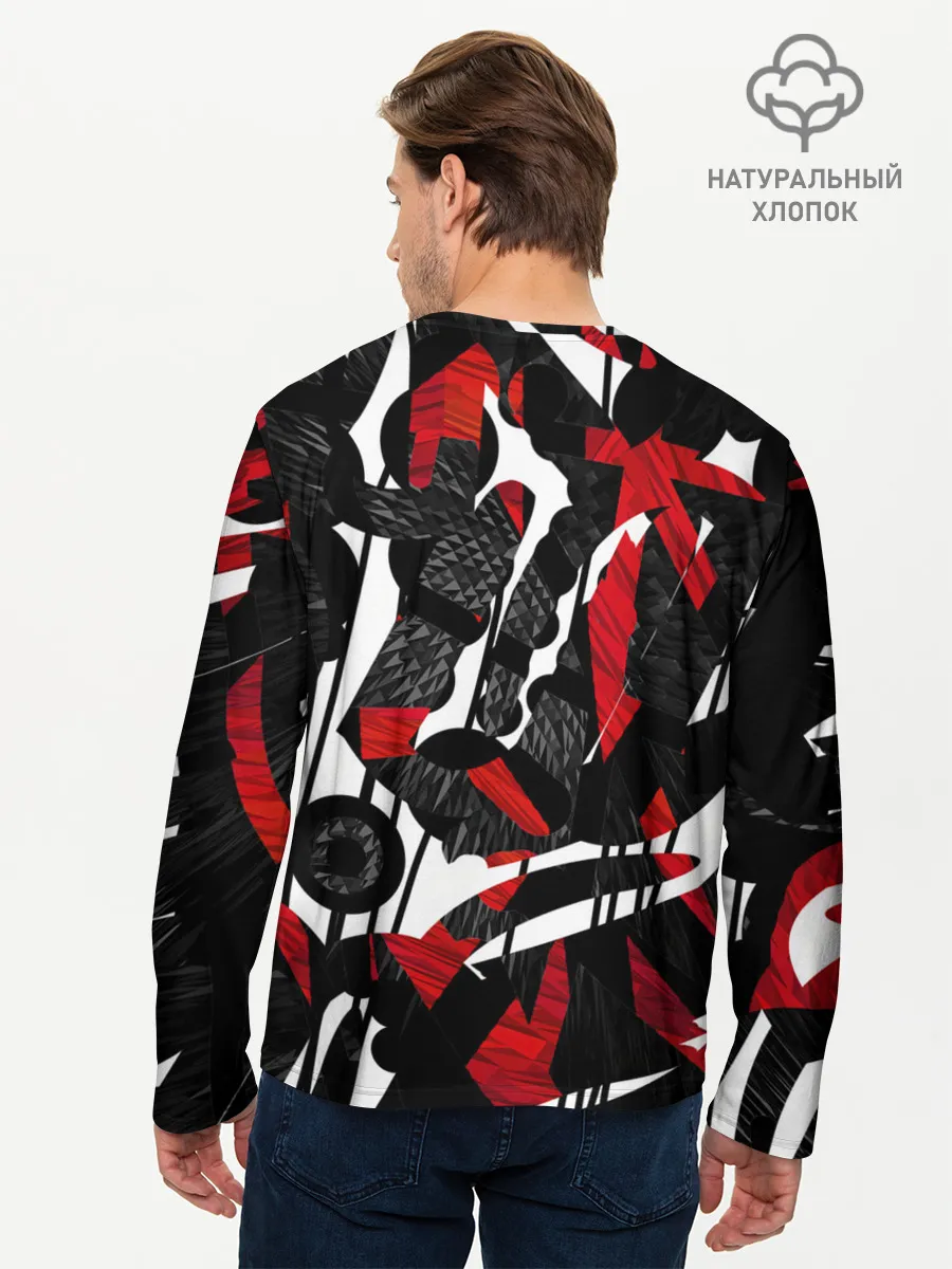 Мужской лонгслив базовый / Abstract art