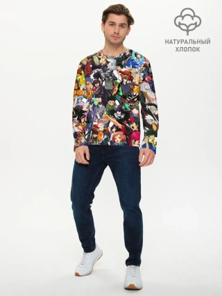 Мужской лонгслив базовый / ACTION ANIME CHARACTERS!