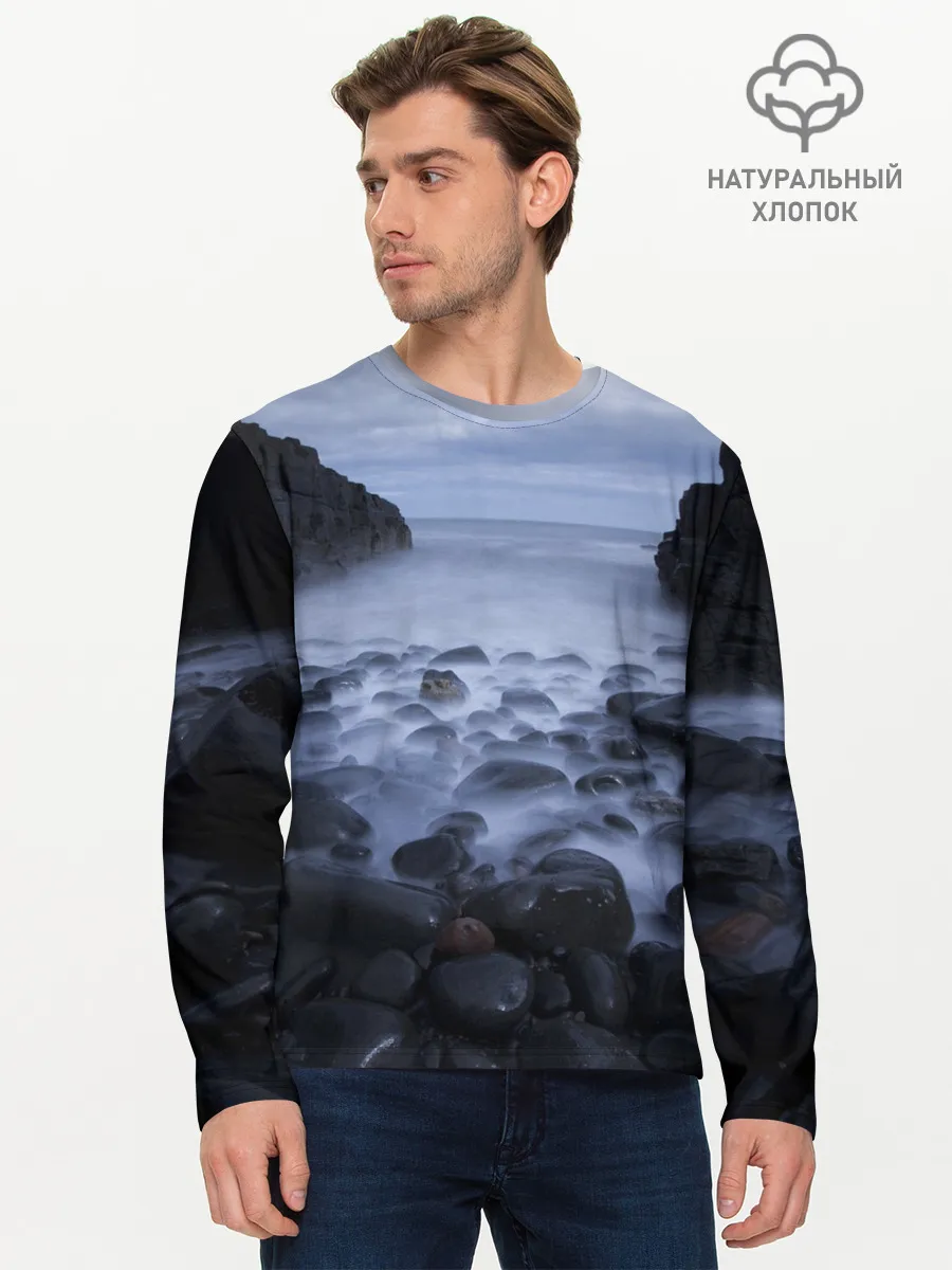 Мужской лонгслив базовый / Горные породы