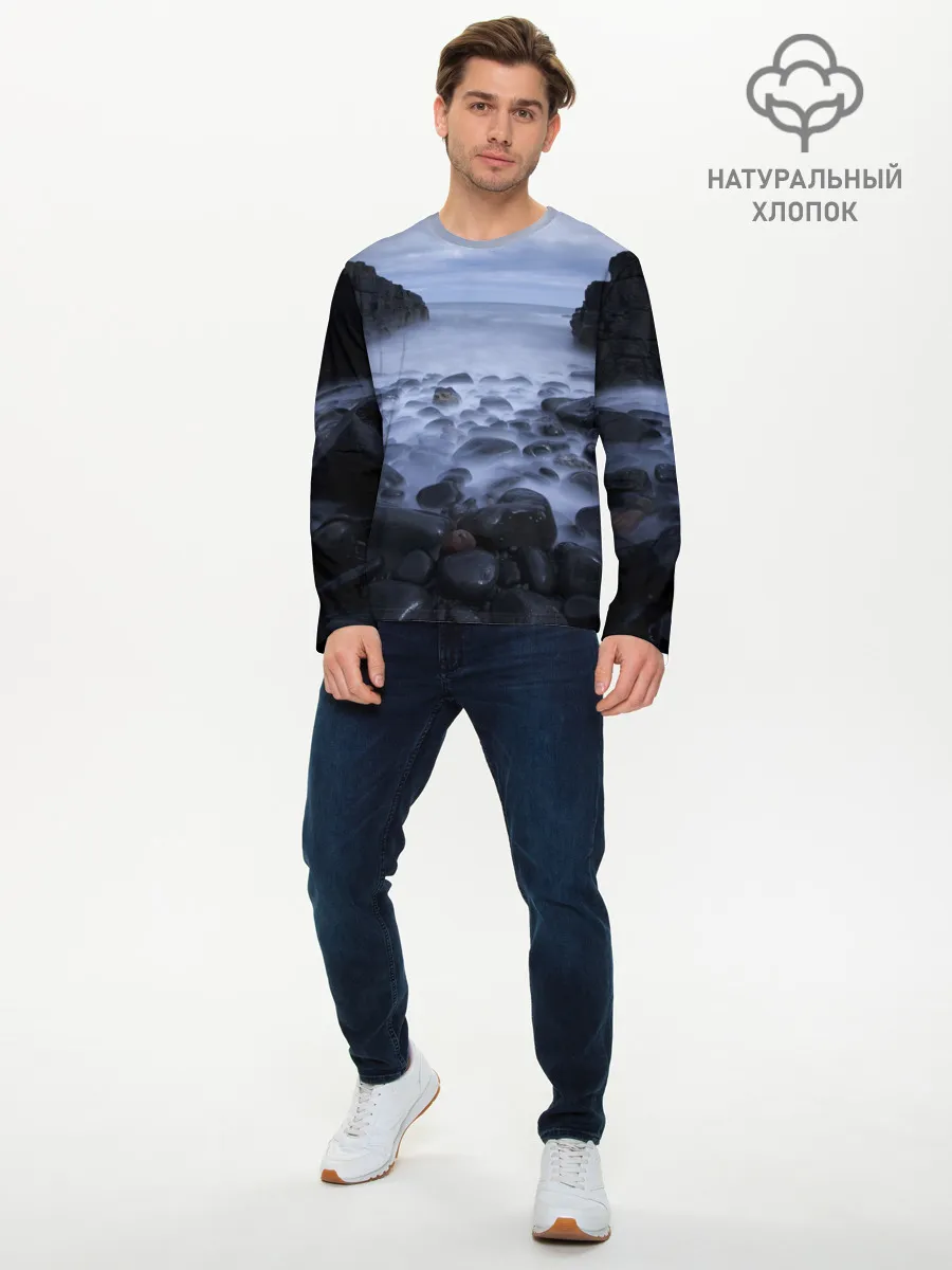 Мужской лонгслив базовый / Горные породы