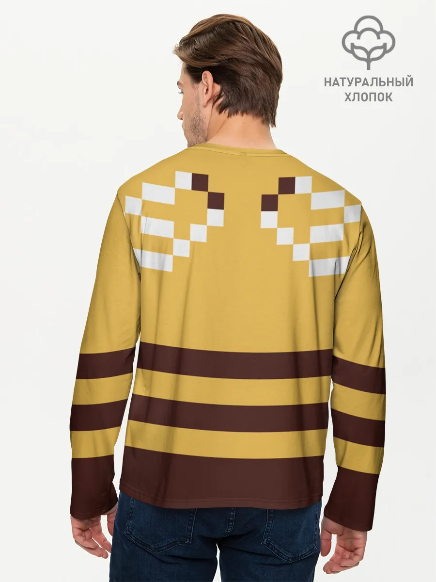 Мужской лонгслив базовый / Minecraft Bee