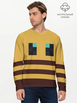 Мужской лонгслив базовый / Minecraft Bee